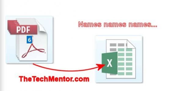 Copy Multiple Pdf File Names To Excel Thetechmentor